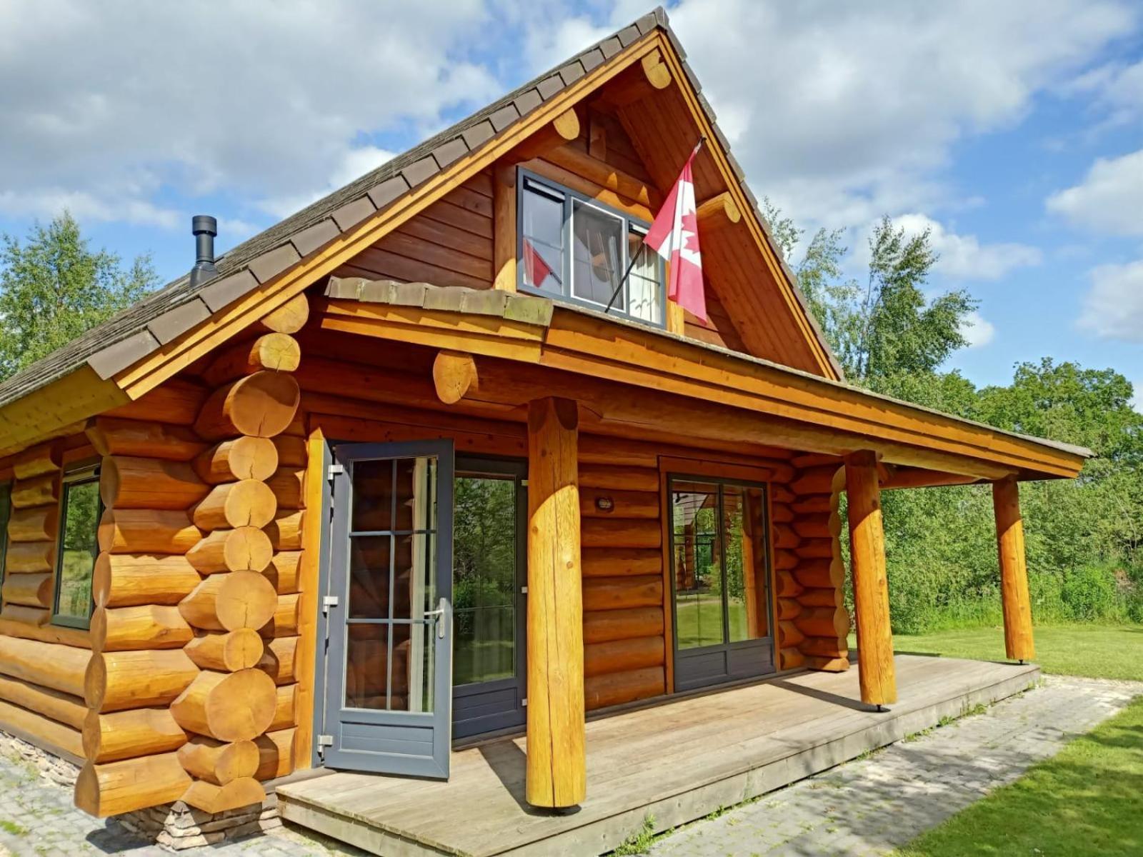 Unieke Houten Villa Met Sauna In Twente - 6P Den Ham Экстерьер фото
